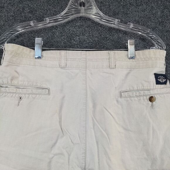 Dockers Mens Chino Shorts Cream Size 34 Slash Pockets Distressed - Picture 8 of 16